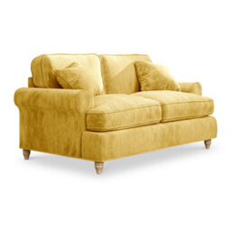 Alfie Gold 2 Seater Sofa For Living Room - Fully Assembled By Roseland Furniture - thumbnail 3