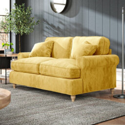 Alfie Gold 2 Seater Sofa For Living Room - Fully Assembled By Roseland Furniture - thumbnail 2