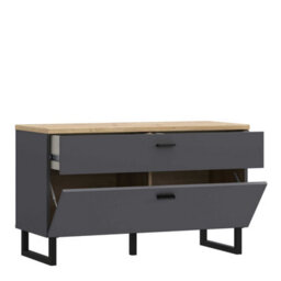 Wyld Haus Gothenburg Grey And Oak Tv Unit 1 Door 1 Drawer - thumbnail 4