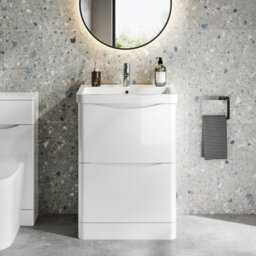 Aveli 600mm Bathroom Vanity Unit Floorstanding Storage Cabinet Basin Soft Close White