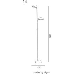 Luminosa Lighting Luminosa Udine Floor Lamp In-Line Dimmer 2 Light G9 Satin Chrome, Not Led/cfl Compatible - thumbnail 3