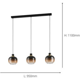 Loops Stylish Modern Black And Brass Pendant Light For Indoor Spaces - thumbnail 5