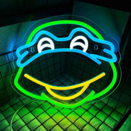 Turtle Face Led Neon Sign , Usb Powered Wall Light For Bedroom, Bar, Game Room And Home Decor - thumbnail 3