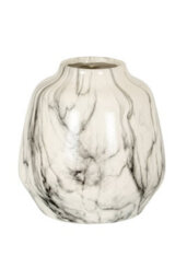 Marble Olpe Vase, Hand-Dipped Ceramic Art For Elegant Decor - thumbnail 1