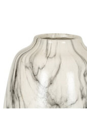 Marble Olpe Vase, Hand-Dipped Ceramic Art For Elegant Decor - thumbnail 3