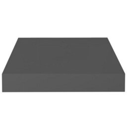 Berkfield Floating Wall Shelf High Gloss Grey 23X23.5X3.8 Cm Mdf - thumbnail 4