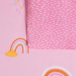 OHS Rainbow Duvet Cover Bedding Set Quilt Pillowcase Reversible, Pink - Single - thumbnail 9