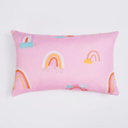 OHS Rainbow Duvet Cover Bedding Set Quilt Pillowcase Reversible, Pink - Single - thumbnail 3