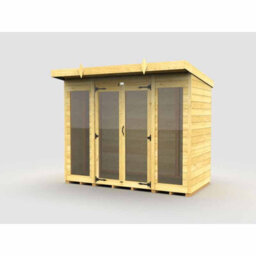 Buttercup Farm 8Ft X 4Ft Pent Summer House (Full Height Window) - Wood - L118 X W243 X H201 Cm