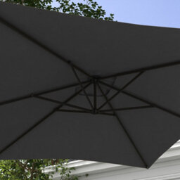 Outsunny 3 M Cantilever Parasol With Cross Base, Crank Handle, 6 Ribs, Grey - thumbnail 7