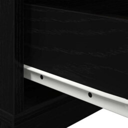 Berkfield Modern Bedside Cabinet With Led Lights Black Oak 100X36X49 Cm - thumbnail 9
