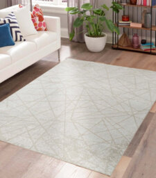 Perla Modern Abstract Linear Living Room Area Rug Metallic Sheen Contemporary Hallway Runner Axis-Beige 200X290 Cm - thumbnail 2