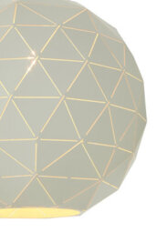 Orsina Small White Pendant Light, Modern Geometric Ceiling Light With White Cord, Durable Steel Hanging Lamp - thumbnail 3