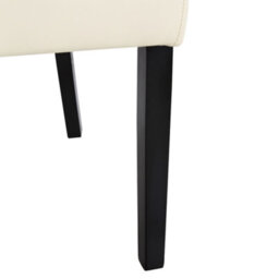 Living And Home Dining Chair Set Of 2 White Modern Faux High Back Dining Chairs - thumbnail 6