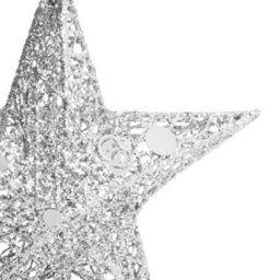 Darphe Small Silver Christmas Tree Topper Star Ornament, 20Cm W X 30Cm H - thumbnail 8