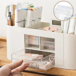 White Desk Organizer 3 Drawers 10 Compartments Office Home - thumbnail 4