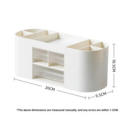 White Desk Organizer 3 Drawers 10 Compartments Office Home - thumbnail 2