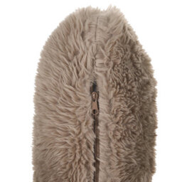 Beliani Armchair Skovde Faux Fur Taupe - thumbnail 8
