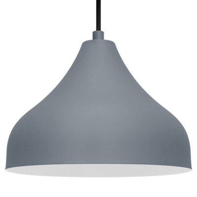 Long Life Lamps Company Modern Ceiling Pendant Light Dome Grey Mini Lamp Shade K410 - image 1