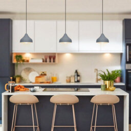 Long Life Lamps Company Modern Ceiling Pendant Light Dome Grey Mini Lamp Shade K410 - thumbnail 9