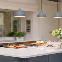 Long Life Lamps Company Modern Ceiling Pendant Light Dome Grey Mini Lamp Shade K410 - thumbnail 8