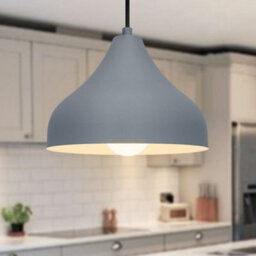 Long Life Lamps Company Modern Ceiling Pendant Light Dome Grey Mini Lamp Shade K410 - thumbnail 7
