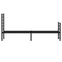 Berkfield Metal Bed Frame With Headboard And Footboard Black 100X190 Cm - thumbnail 7