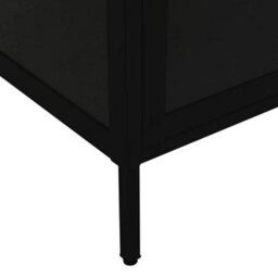 Berkfield Display Cabinet Black 90X40X180 Cm Steel And Tempered Glass - thumbnail 8