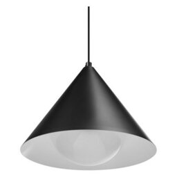 Beliani Black Iron Cone Pendant Lamp, Adjustable Height, Acrylic Diffuser - thumbnail 5