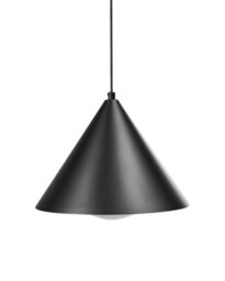 Beliani Black Iron Cone Pendant Lamp, Adjustable Height, Acrylic Diffuser - thumbnail 2