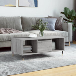 Berkfield Modern Coffee Table Grey Sonoma 90X50X36.5 Cm Engineered Wood - thumbnail 2