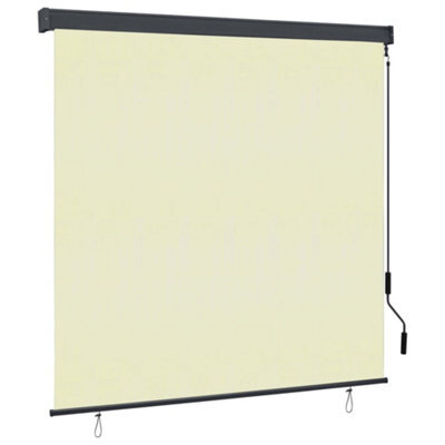 Walplus Cream Outdoor Roller Blind 160X250 Cm - Exterior Shade For Balcony, Garden, Patio - image 1