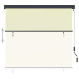 Walplus Cream Outdoor Roller Blind 160X250 Cm - Exterior Shade For Balcony, Garden, Patio - thumbnail 3