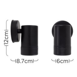 Valuelights Mellor Modern Ip44 Rated Black Outdoor Garden Down Wall Light - Includes Led Dusk To Dawn Sensor Bulb 4000K - thumbnail 8