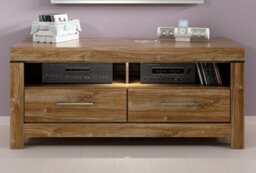 Impact Furniture Small Tv Unit With Drawers Media Cabinet Storage Led Light Oak Effect Modern Farmhouse Gent - thumbnail 1