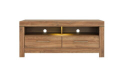 Impact Furniture Small Tv Unit With Drawers Media Cabinet Storage Led Light Oak Effect Modern Farmhouse Gent - thumbnail 3