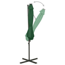 Walplus Cantilever Garden Parasol With Pole And Led Lights Green 300 Cm - thumbnail 3