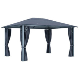 Berkfield Gazebo With Curtain 400 X 300 Cm Anthracite Aluminium - thumbnail 4
