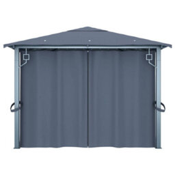 Berkfield Gazebo With Curtain 400 X 300 Cm Anthracite Aluminium - thumbnail 7