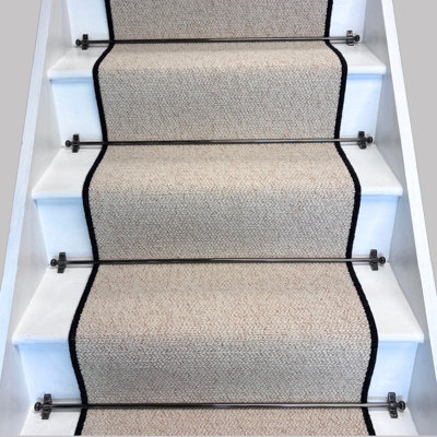 RainbowHome Keswick Cream Fleck Weave Stair Runner With 100% Pure Wool Edge 70 650 - image 1