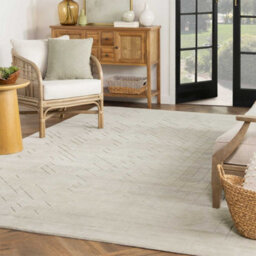 Sage Geometric Modern Wool Rug For Living Room Bedroom & Dining Room-160Cm X 226Cm - thumbnail 2