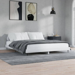 Berkfield Bed Frame High Gloss White 150X200 Cm 5Ft King Size Engineered Wood