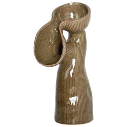 Beliani Flower Vase Calamus Stoneware 28 Cm Green