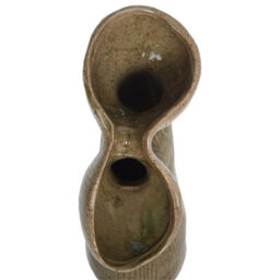 Beliani Flower Vase Calamus Stoneware 28 Cm Green - thumbnail 7
