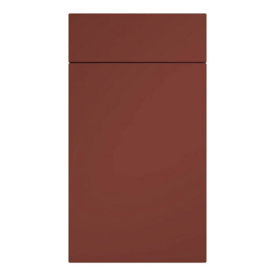 Premium Kitchens Ethos Matt Red Modern Drawerline Door & Drawer Front Cabinet Door (W)300mm (H)715mm (T)18mm, Pack Of 2 - image 1