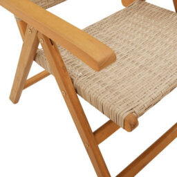 Berkfield 7 Piece Garden Dining Set Beige Poly Rattan And Solid Wood - thumbnail 9