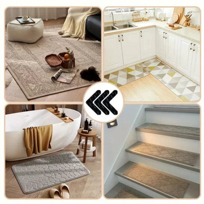 8 Piece Anti Slip Rug Grippers Reusable Double Sided Carpet Holders For Home Floors - image 1