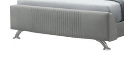 Sareer Furniture Neputne Bed Frame, Bed Frame In A Box, Contemporary Grey Upholstered Bed Frame With Headboard 4Ft6 Double - thumbnail 7