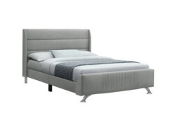 Sareer Furniture Neputne Bed Frame, Bed Frame In A Box, Contemporary Grey Upholstered Bed Frame With Headboard 4Ft6 Double - thumbnail 3