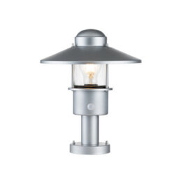 Luminosa Lighting Elstead Klampenborg Outdoor Pedestal Light Silver, Ip44 - thumbnail 1